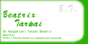 beatrix tarpai business card